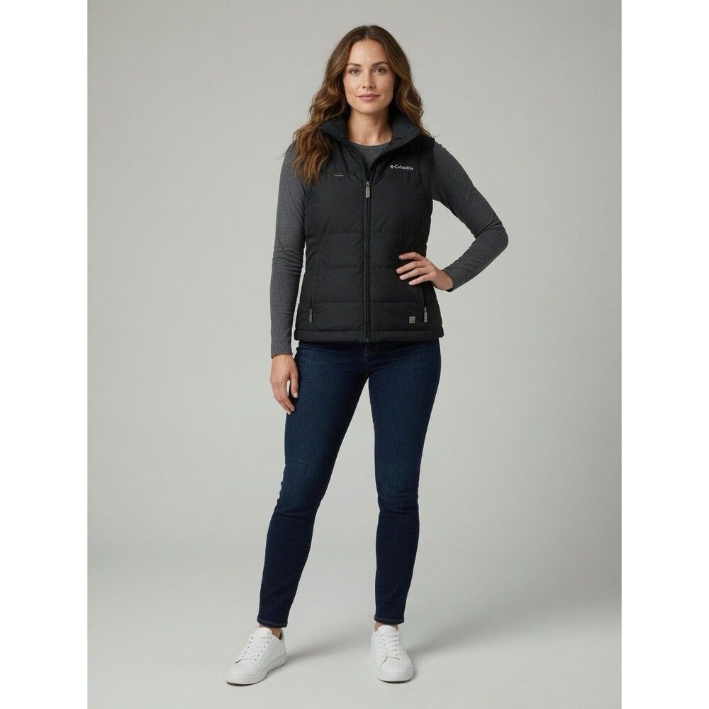 Women’s Columbia Black Feather Down Vest - Large